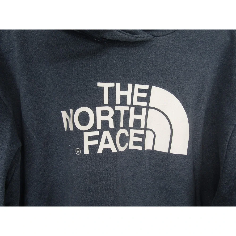 The North Face Hoodie Mens XL Blue Graphic Logo Pullover Sweatshirt Outdoor